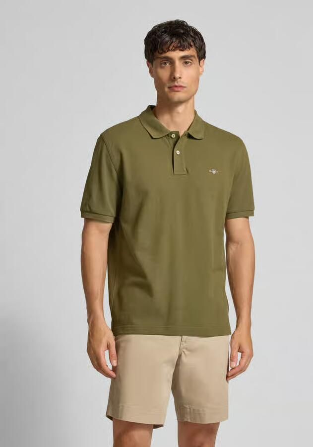 Gant Poloshirt met labelstitching - Foto 2