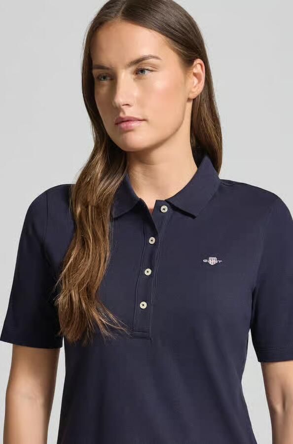 Gant Poloshirt SLIM SHIELD KA PIQUE POLO met geborduurd grafisch logo op de borst - Foto 9