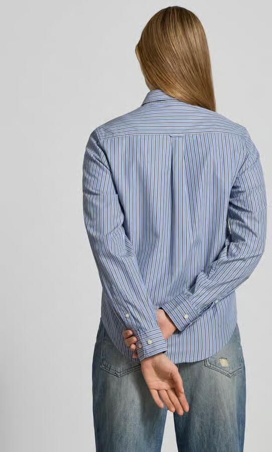 Gant Donkerblauwe polo met lange mouwen en 2 knopen Blue - Foto 6