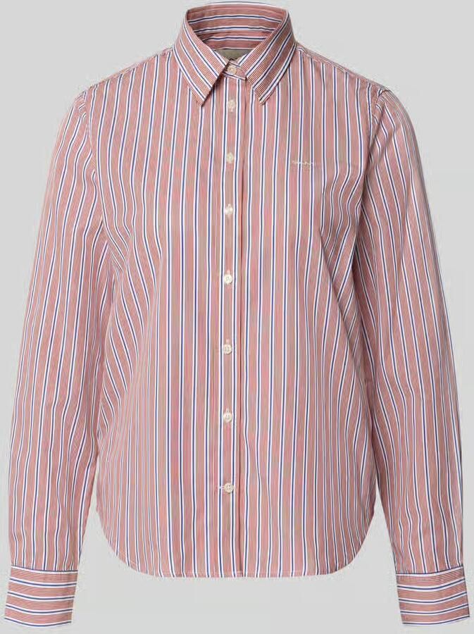 Gant regular fit blouse met lange mouwen van puur katoen
