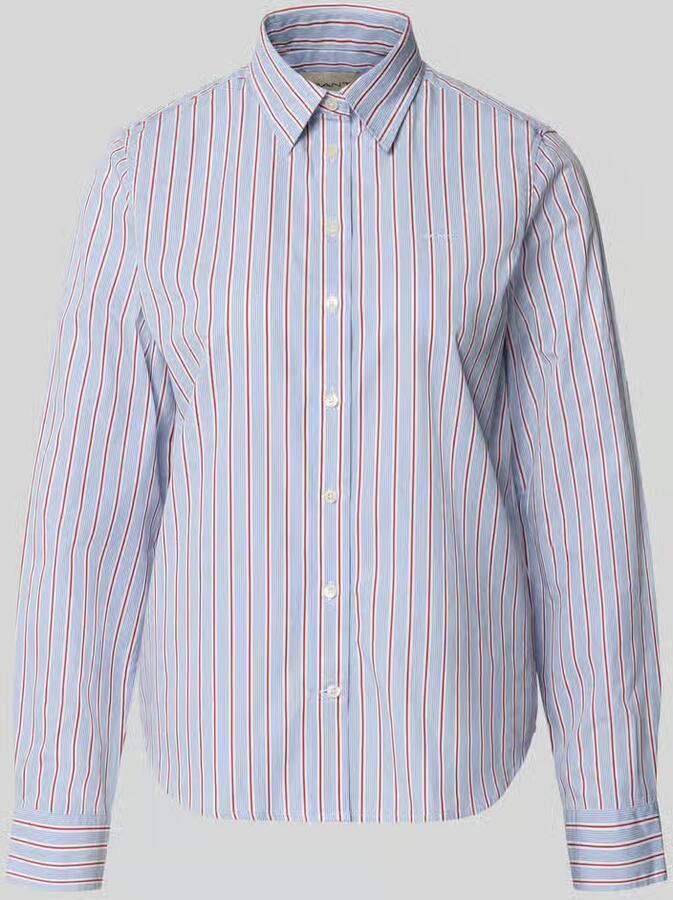 Gant regular fit blouse met lange mouwen van puur katoen