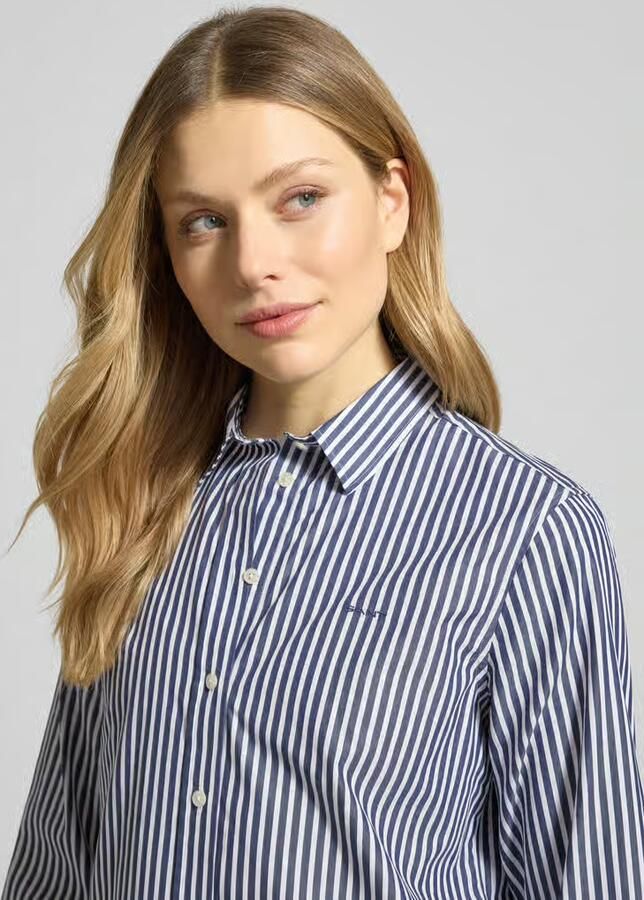 Gant Overhemdblouse REG POPLIN STRIPED SHIRT met een klein geborduurd logo op de borst - Foto 16