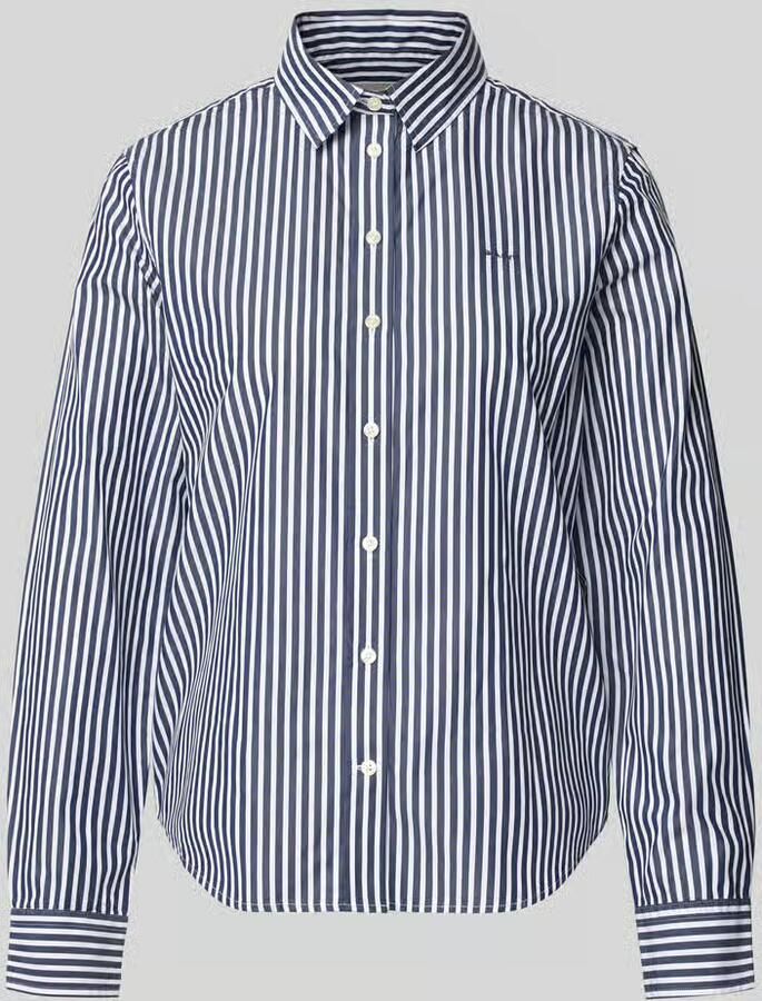 Gant Overhemdblouse REG POPLIN STRIPED SHIRT met een klein geborduurd logo op de borst - Foto 15