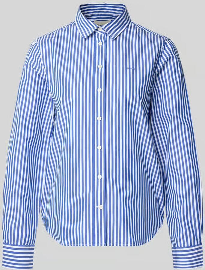 Gant Regular fit blouse met streepmotief en Labelstitching