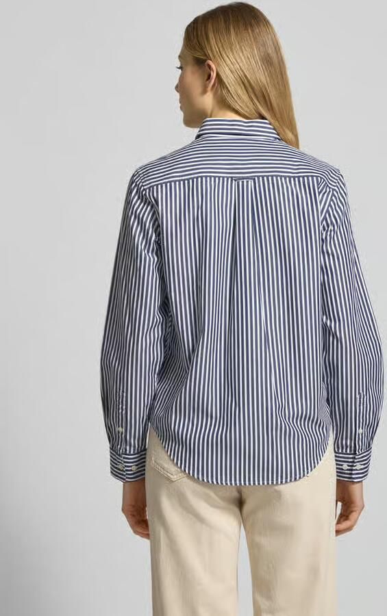 Gant Overhemdblouse REG POPLIN STRIPED SHIRT met een klein geborduurd logo op de borst - Foto 18