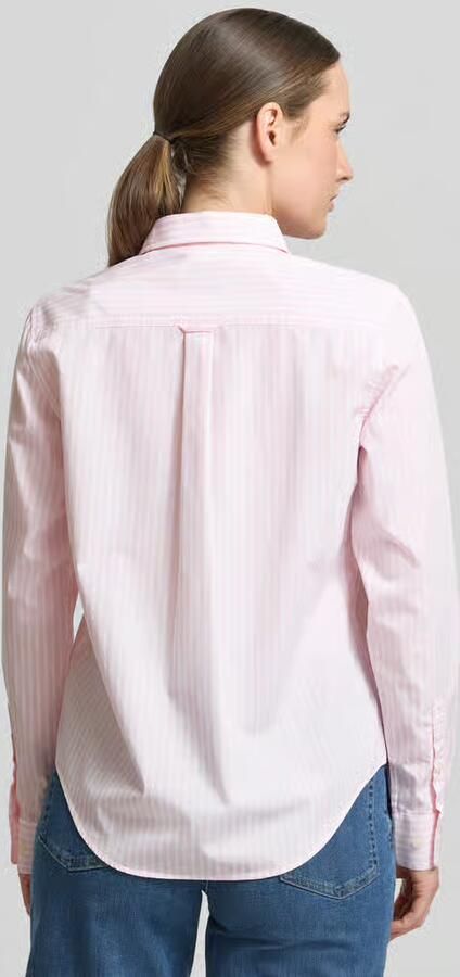 Gant Overhemdblouse REG POPLIN STRIPED SHIRT met een klein geborduurd logo op de borst - Foto 18