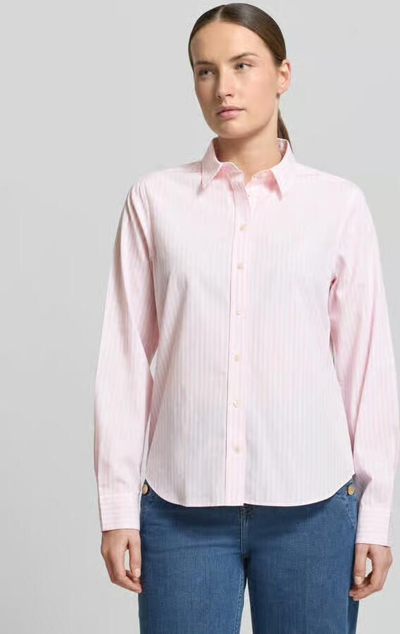 Gant Overhemdblouse REG POPLIN STRIPED SHIRT met een klein geborduurd logo op de borst - Foto 17