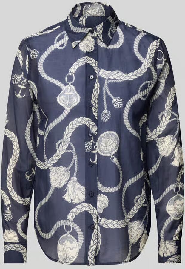Gant Regular fit blouse van een mix van katoen en zijde - Foto 6