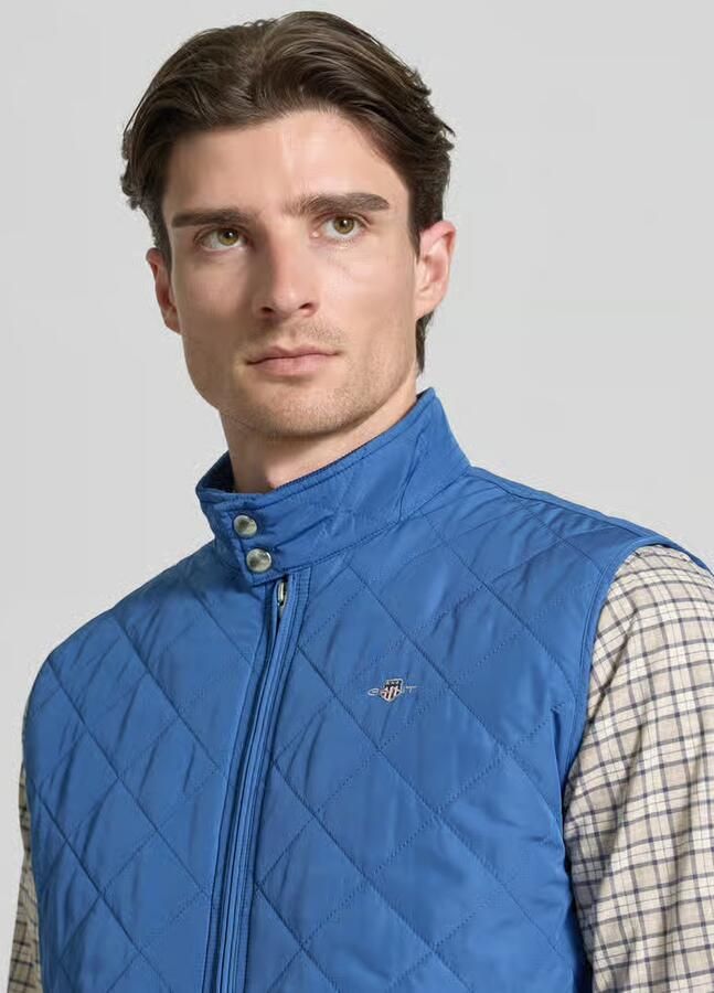 Gant Regular Fit bodywarmer met opstaande kraag in doorgestikte look