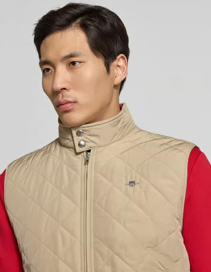 Gant Regular Fit bodywarmer met opstaande kraag in doorgestikte look