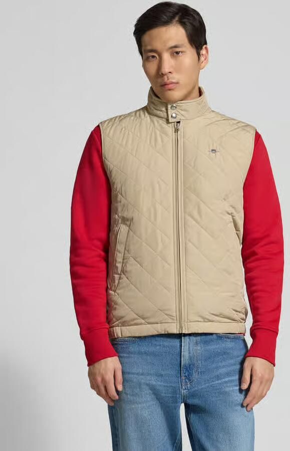 Gant Regular Fit bodywarmer met opstaande kraag in doorgestikte look - Foto 2