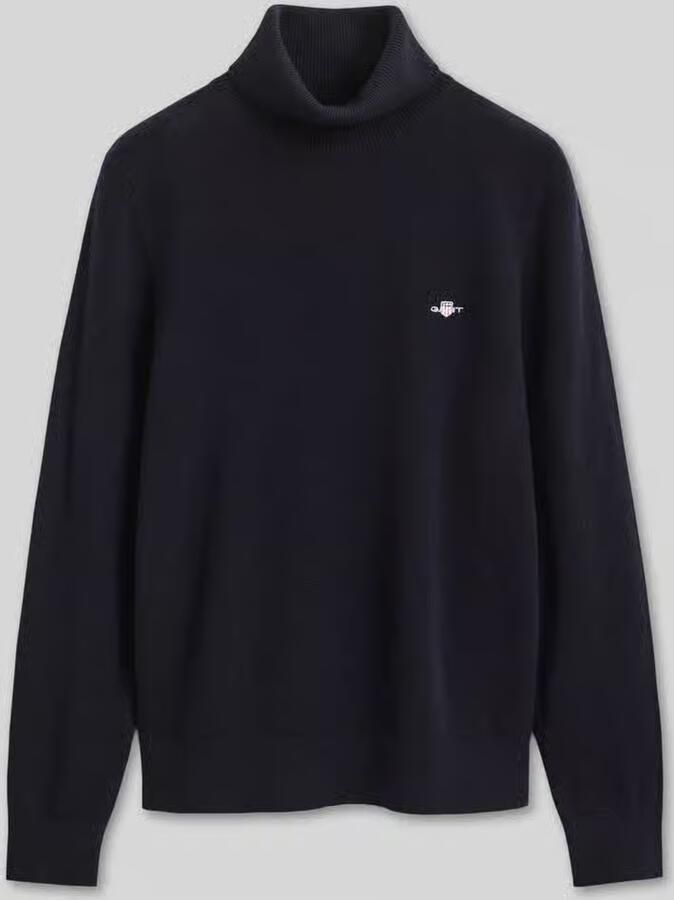 Gant Regular fit coltrui van mix van wol en katoen