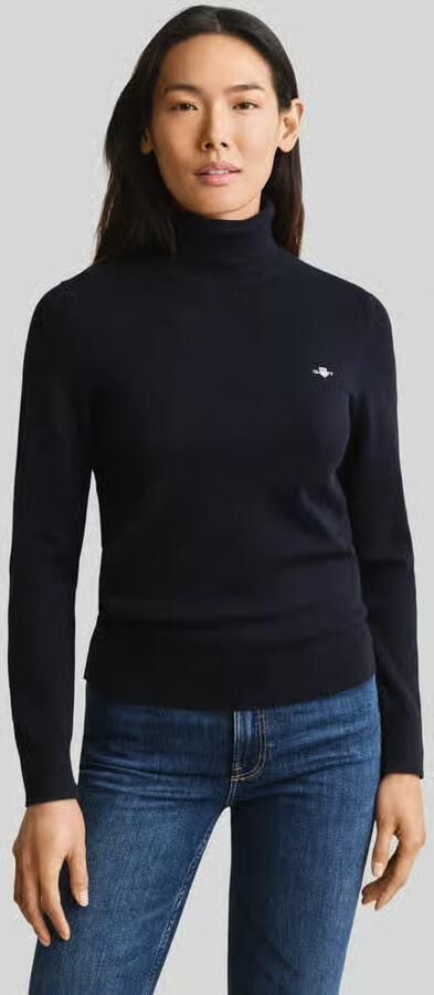 Gant Regular fit coltrui van mix van wol en katoen - Foto 3