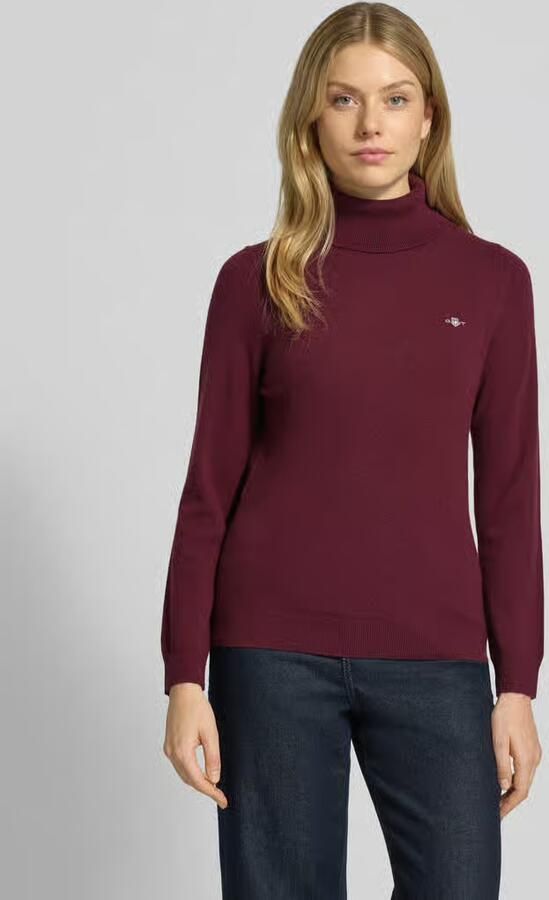 Gant Regular fit coltrui van wolmix model 'Extrafine'