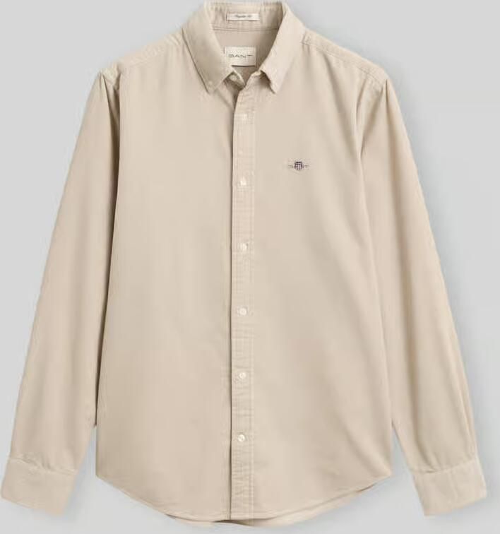 Gant Regular fit corduroy overhemd met gestikt logo