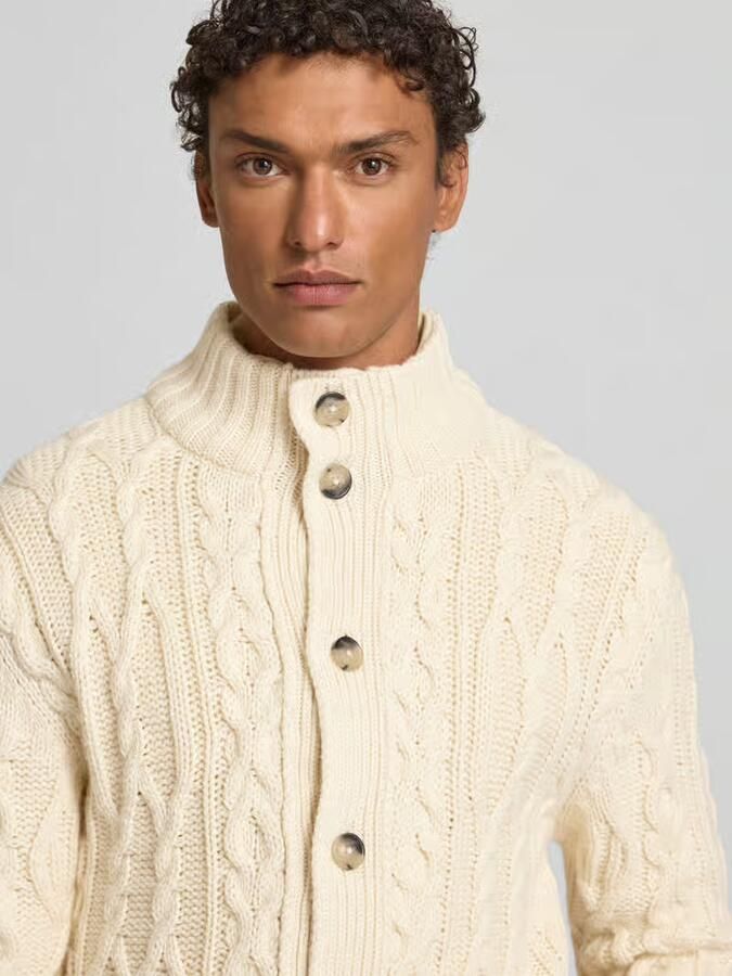 Gant Regular fit gebreid jack met wol - Foto 2