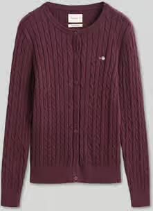 Gant regular fit gebreid jack van katoenmix