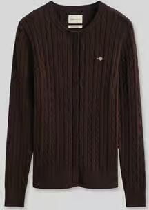 Gant regular fit gebreid jack van katoenmix