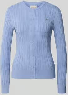 Gant regular fit gebreid jack van katoenmix