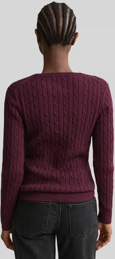 Gant regular fit gebreid jack van katoenmix - Foto 3