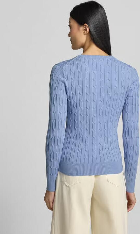 Gant regular fit gebreid jack van katoenmix - Foto 2