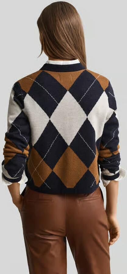 Gant Regular fit gebreid jack van pure wol
