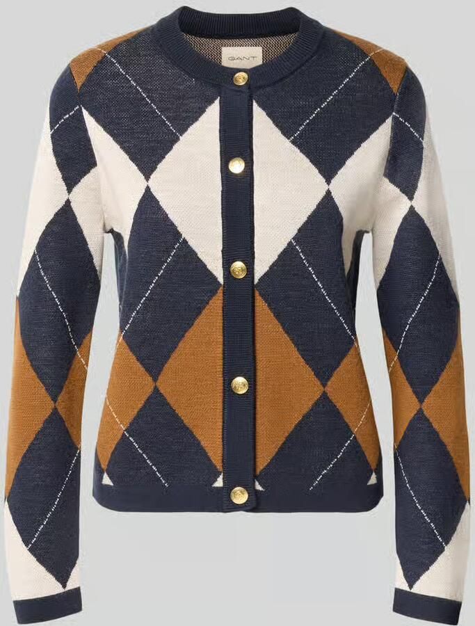 Gant Regular fit gebreid jack van pure wol