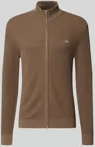 Gant regular fit gebreid jack van puur katoen