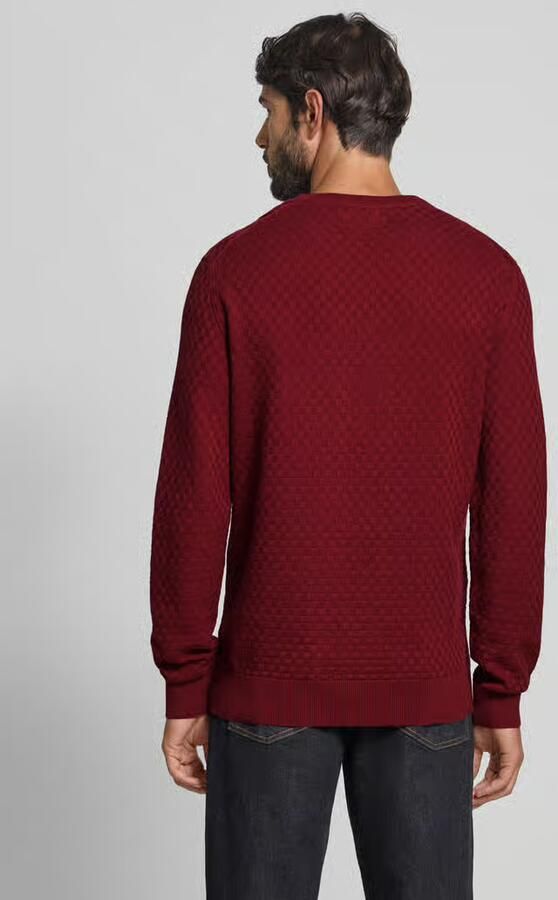 Gant Gebreide pullover met ronde hals en logostitching