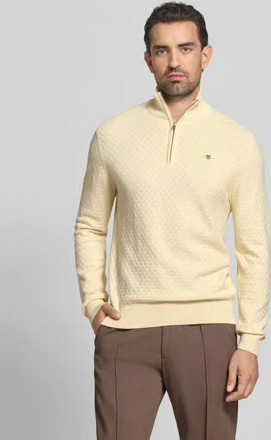 Gant Regular fit gebreide pullover van zuiver katoen - Foto 2