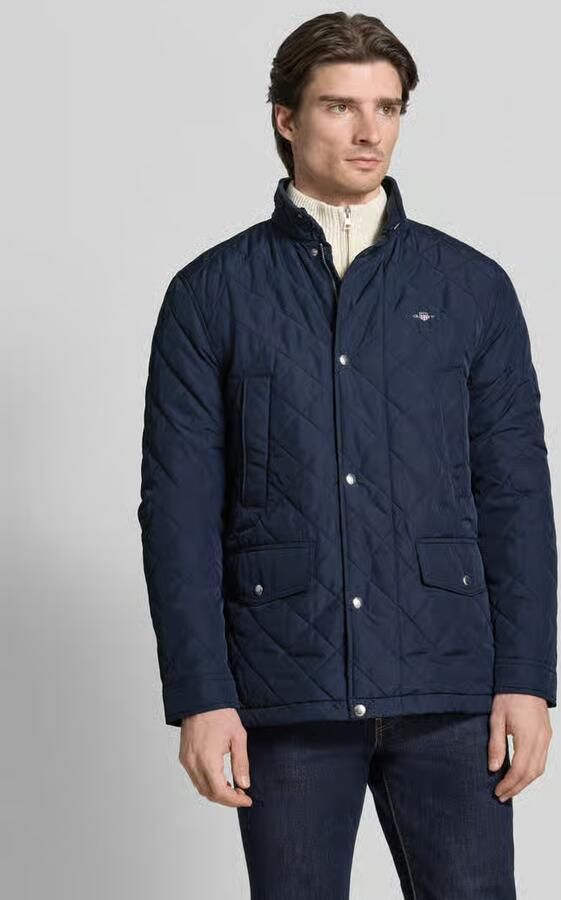 Gant Regular fit gewatteerd jack met logostitching model 'Windcheater' - Foto 4