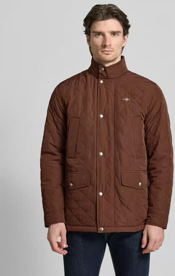 Gant Regular fit gewatteerd jack met logostitching model 'Windcheater' - Foto 4