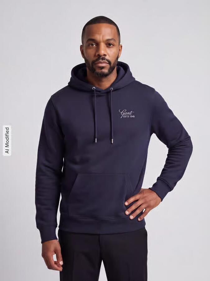 Gant Regular fit hoodie van puur katoen met logoprint - Foto 3