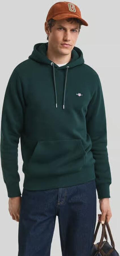 Gant Hoodie REG SHIELD HOODIE met logoborduursel op borsthoogte - Foto 11