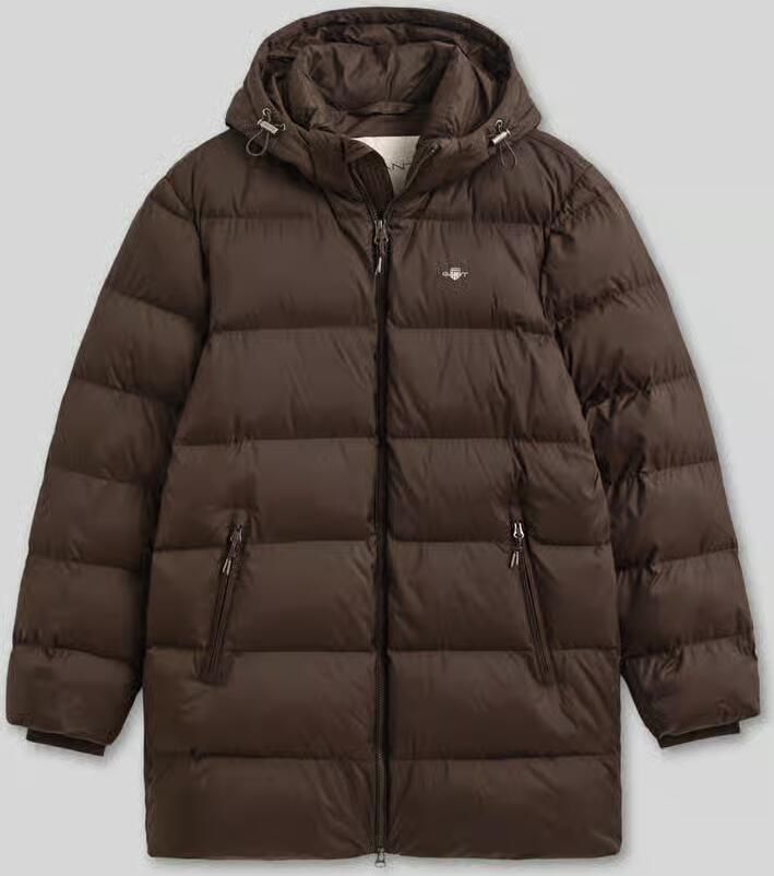 Gant Regular fit jack van polyester met afneembare capuchon