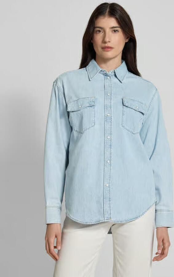 Gant Shirt met lange mouwen en labelstitching - Foto 3