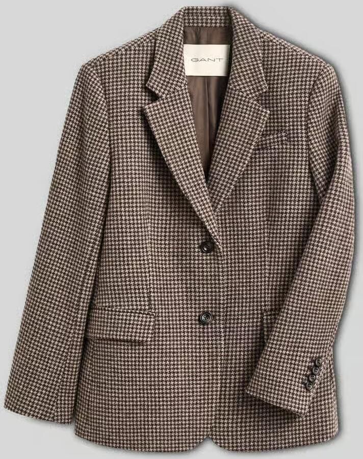Gant Regular fit korte blazer van pure wol