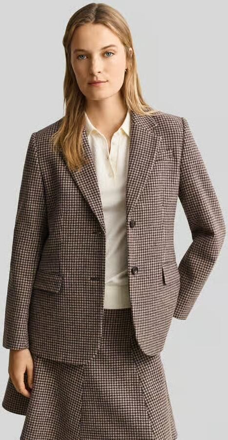 Gant Regular fit korte blazer van pure wol - Foto 2