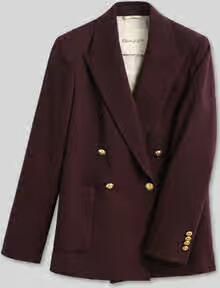 Gant Regular fit korte blazer van wolmix met gouden knopen
