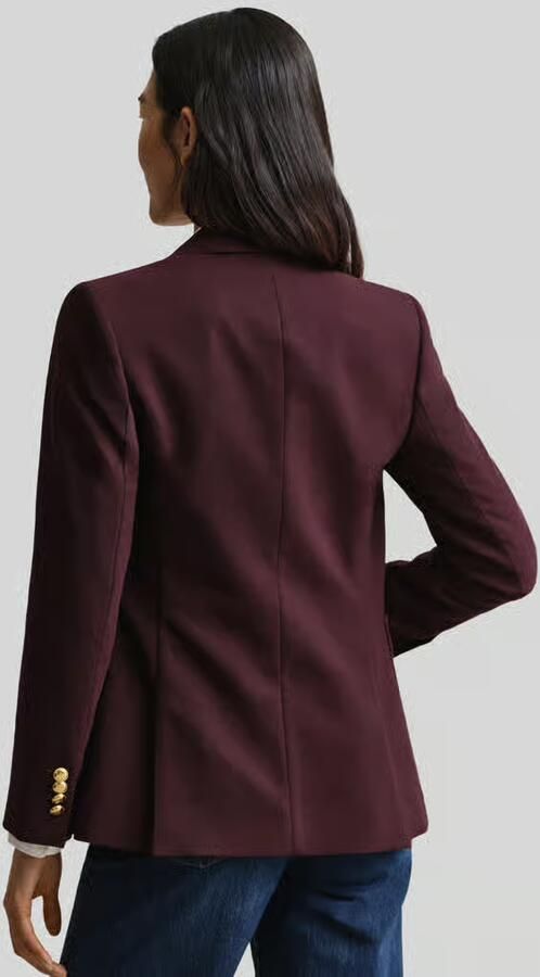 Gant Regular fit korte blazer van wolmix met gouden knopen - Foto 2