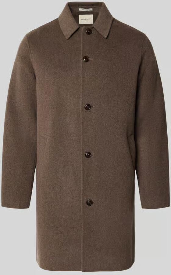 Gant Regular fit lange jas van wolmix met kasjmiergehalte