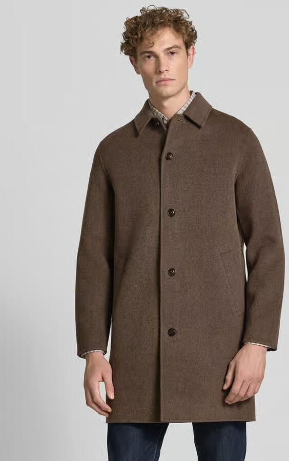 Gant Regular fit lange jas van wolmix met kasjmiergehalte - Foto 3