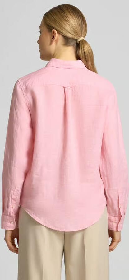 Gant regular fit linnen blouse met labelstitching - Foto 13