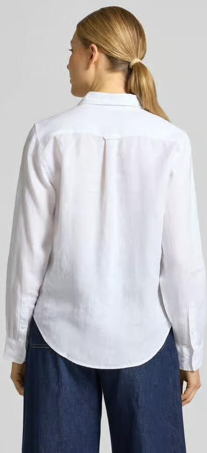 Gant regular fit linnen blouse met labelstitching - Foto 6