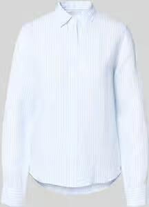Gant regular fit linnen blouse met overhemdkraag en labelstitching