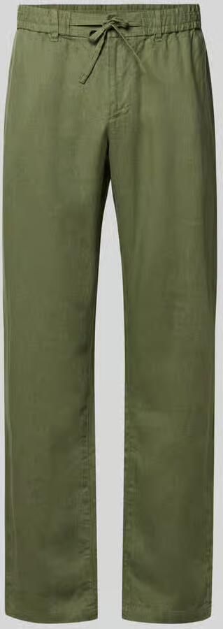 Gant regular fit linnen broek met elastische band - Foto 2