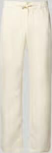 Gant regular fit linnen broek met elastische band