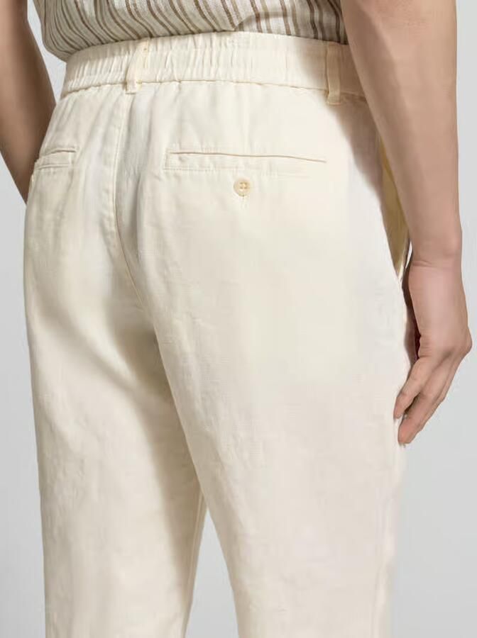Gant regular fit linnen broek met elastische band