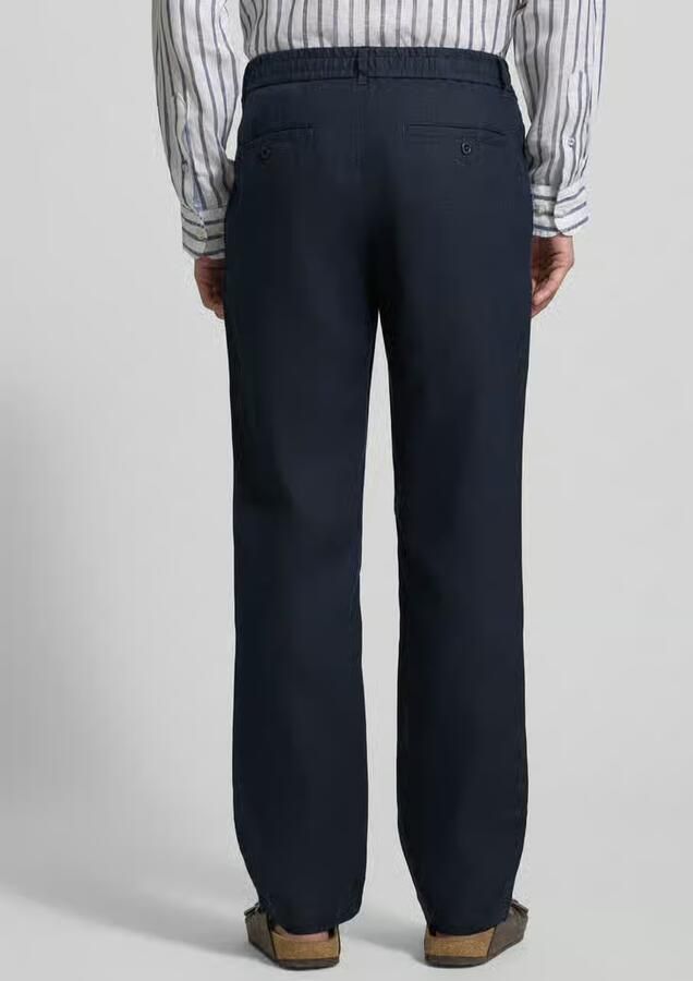 Gant regular fit linnen broek met elastische band