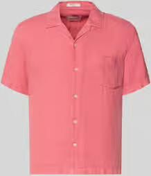Gant regular fit linnen overhemd met borstzak en labelstitching